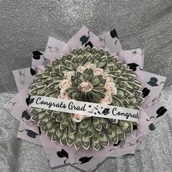 Graduation Money & Flower Bouquet