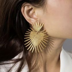 14k gold plated Geometric Dangle Earrings