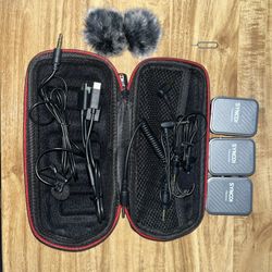 SYNCO Wireless Lavalier Microphones & System, G1(A2) 2.4G Dual Transmitter Gray Lapel Mic 