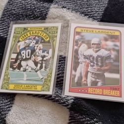 Football Steve Largent bundle of 5 cards Cash porch pickup Redmond