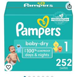 Pampers Size 1 Diapers 252/box