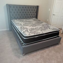 luxurious button tufted Tall headboards frames king queen available delivery available!