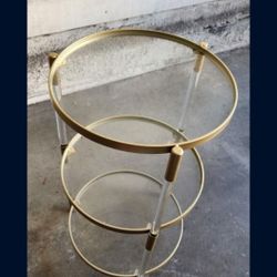 16x28 Round Table Acrylic And Glass Chic Like Jonathan Adler.