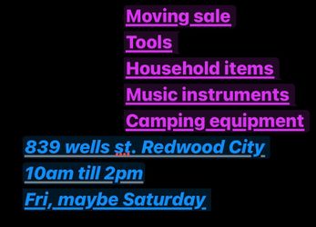 Moving sale