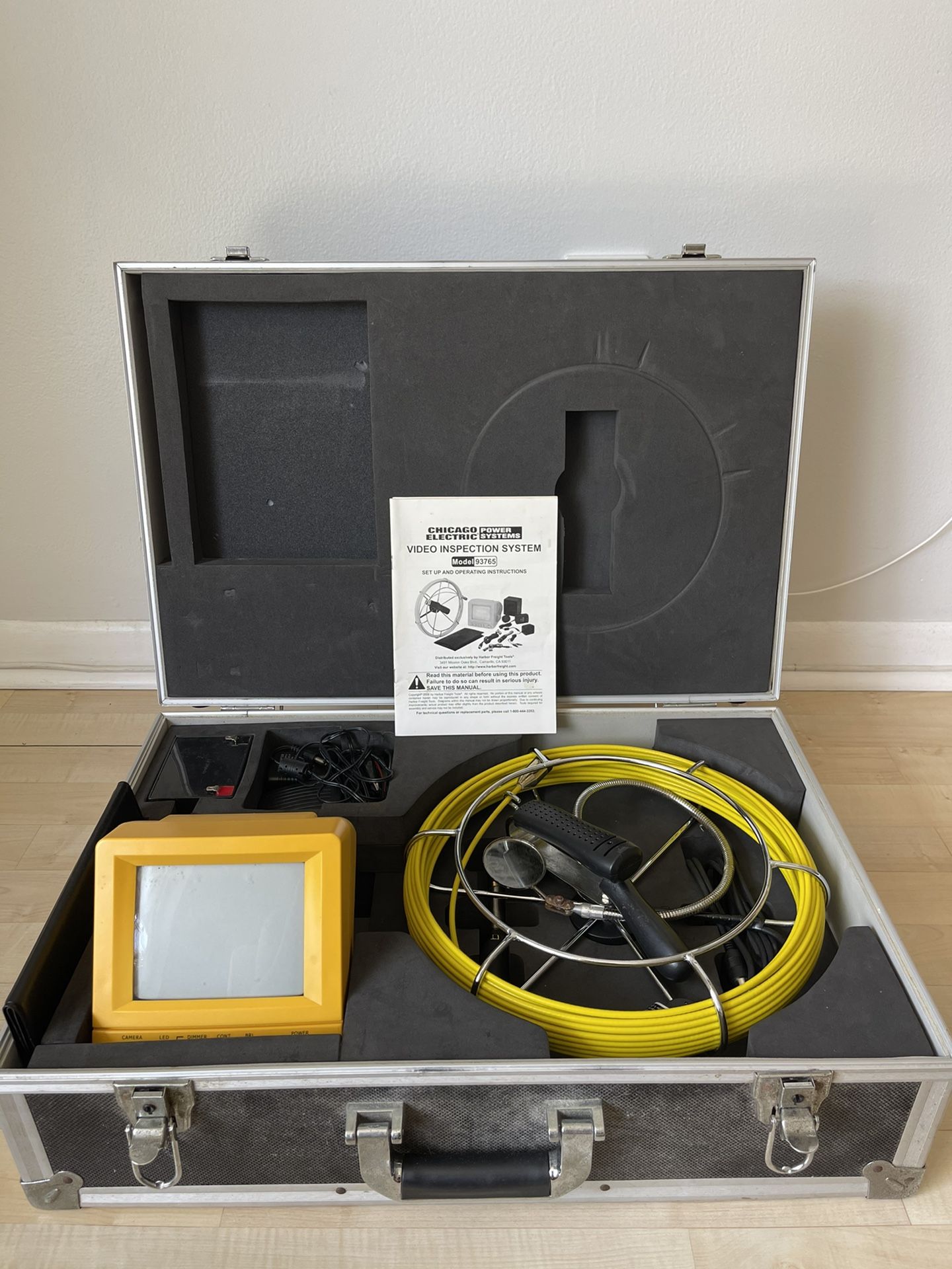 Chicago Electric Video Inspection System Model 93765 Camera Snake Screen Not Working