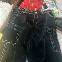 TRUE RELIGION 1st Pair Velvet Big T Cargo Baggy Pant 2nd Pair Vinny Ultra Baggy Jogger Jean