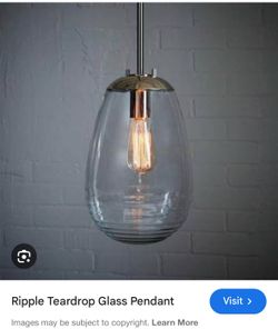 Glass pendent light- West Elm Set of 2