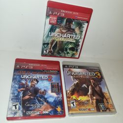 Playstation 3 Uncharted 1, 2, 3. Games Ps3 Naughty Dog