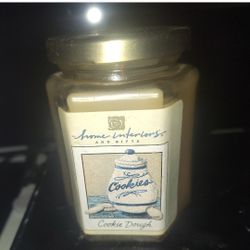 Vintage home interior candle in a jar cookie dough