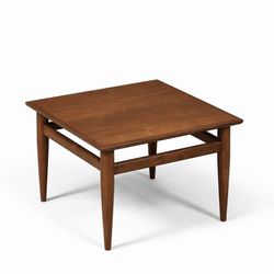 Mid-Century Modern Sculpted Walnut Side Table by Heritage, c.1950's - Delivery Available