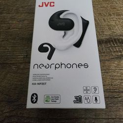 JVC Nearphones Open Ear True Wireless Headphones with 16mm Large Drivers for Powerful Sound, Single Ear use, and Long Battery Life (up to 17 Hours)