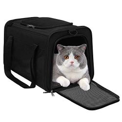  WDM Pet Dog Cat Carrier Soft Sided Comfort Bag Travel Tote Case Airline Approve.