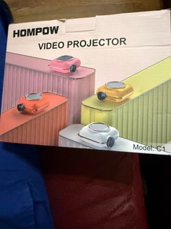 New Hompow C1 Video Projector Orange
