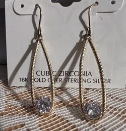 Chrystina Genuine Crystal Silver Plate Hoop Earrings