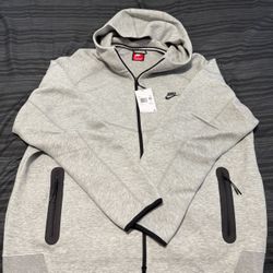 Nike Tech Size 2XL Fleece Windrunner Gray Hoodie FB7921-063 Full-Zip