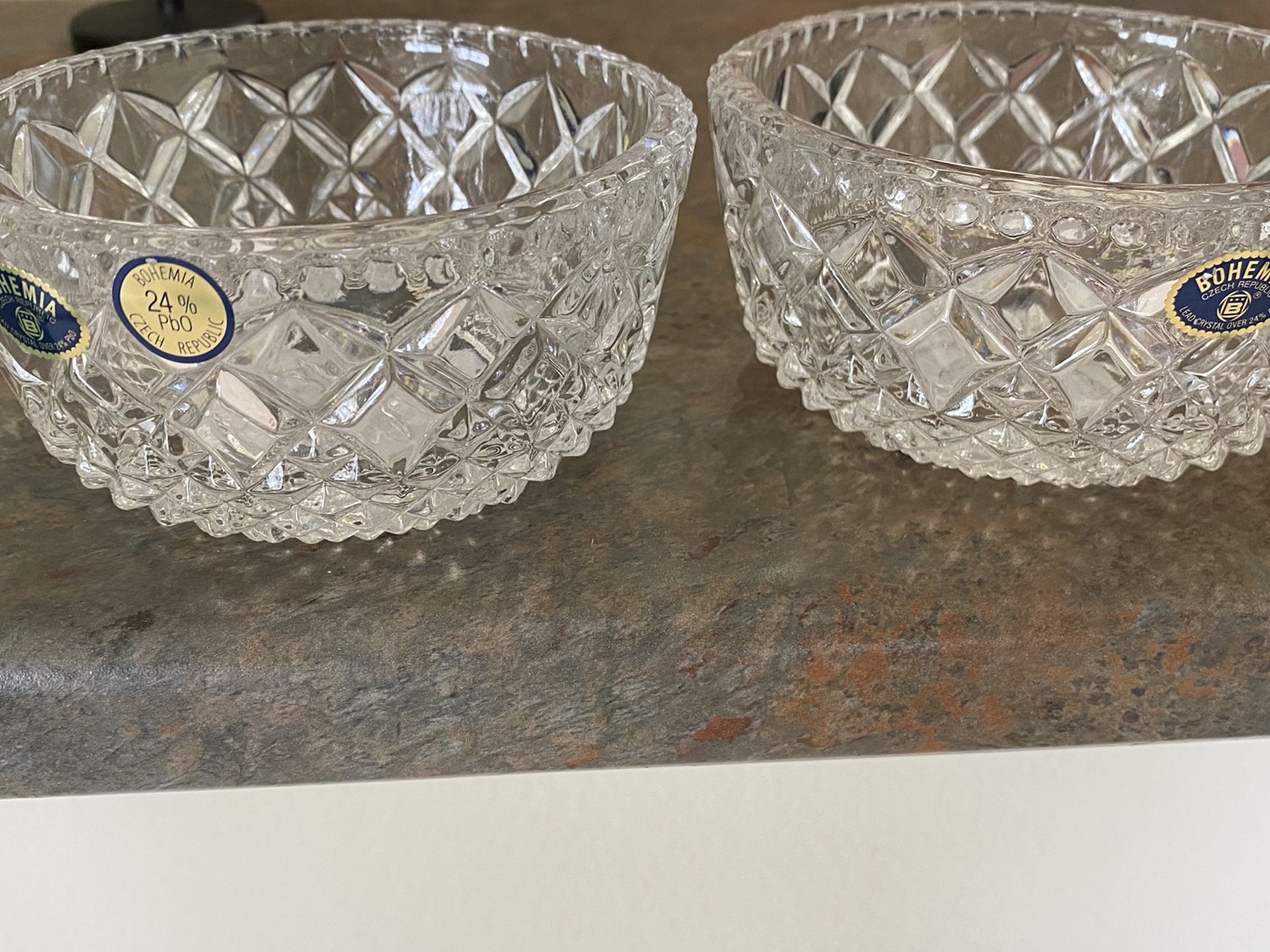 Pair Of Crystal Bowl