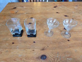 2 sets of 2 liquor glasses, $5 for all 4