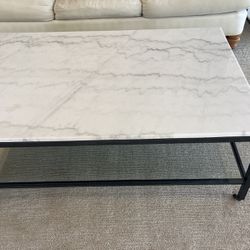 Marble And Glass Coffee Table