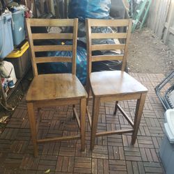 Two Wood Chairs 