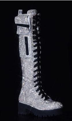 ICY BLING BRIGADE POCKET COMBAT BOOTS