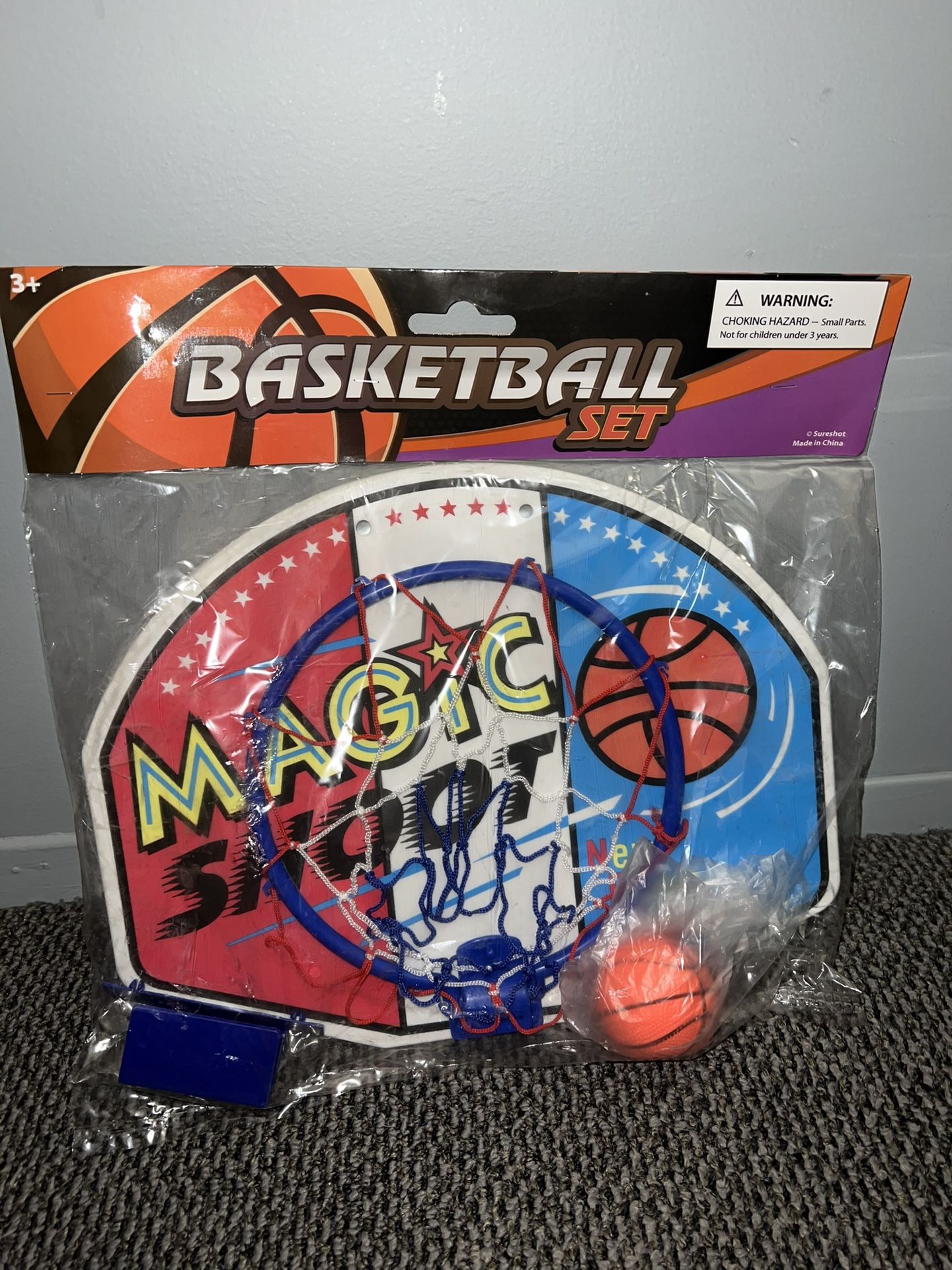 Mini Indoor Basketball Hoop – Door-Mounted Magic Shoot Toy with Net