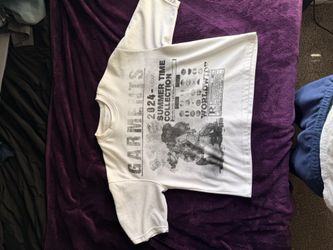 black and white cropped tee large