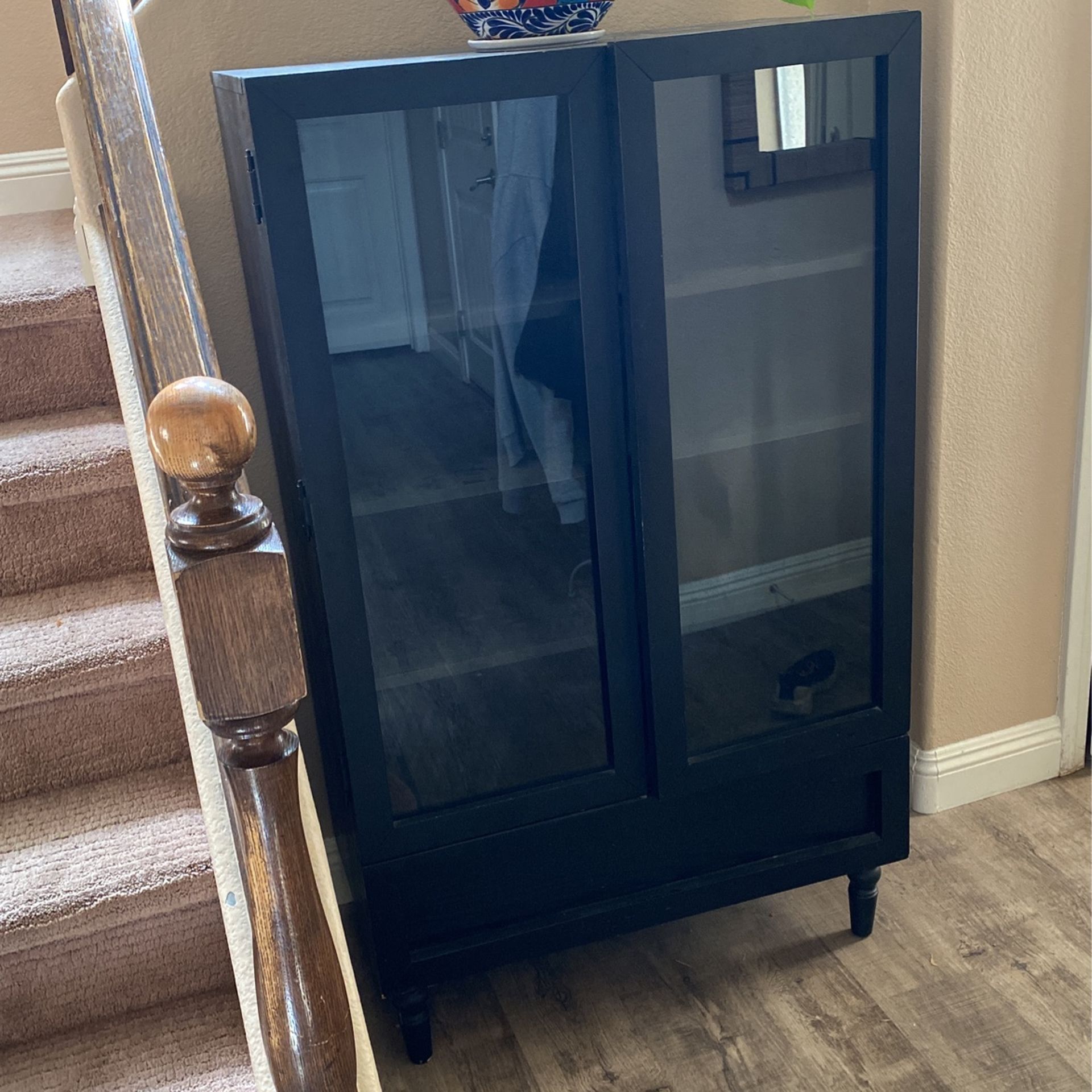 MOVING: West Elm glass cabinet