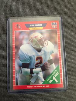 1989 Pro Set Deion Sanders #486 Rookie Card