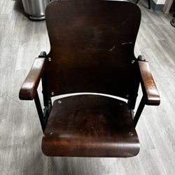 Vintage Wooden Theatre Seat