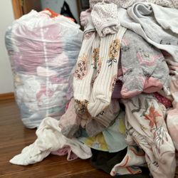 $.50 Ea . Bag Of 60 Pieces Baby Girl Clothes
