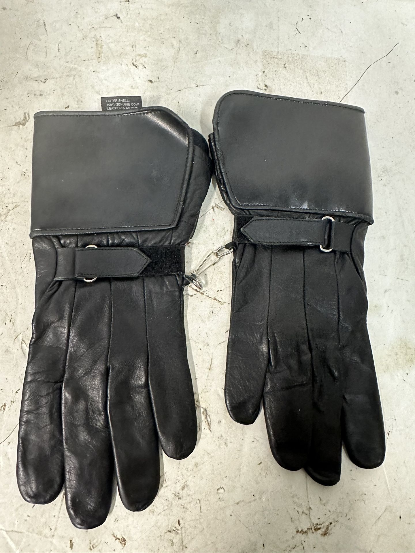 Riding Gloves Black Leather Deer Insulation Small #D6