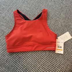 Speedo Women's Solid Highneck Top with Mesh Red
