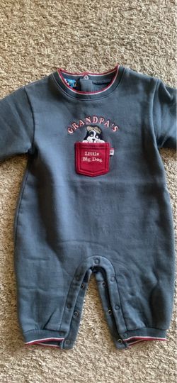 Vintage Baby Little Big Dogs Fleece Romper