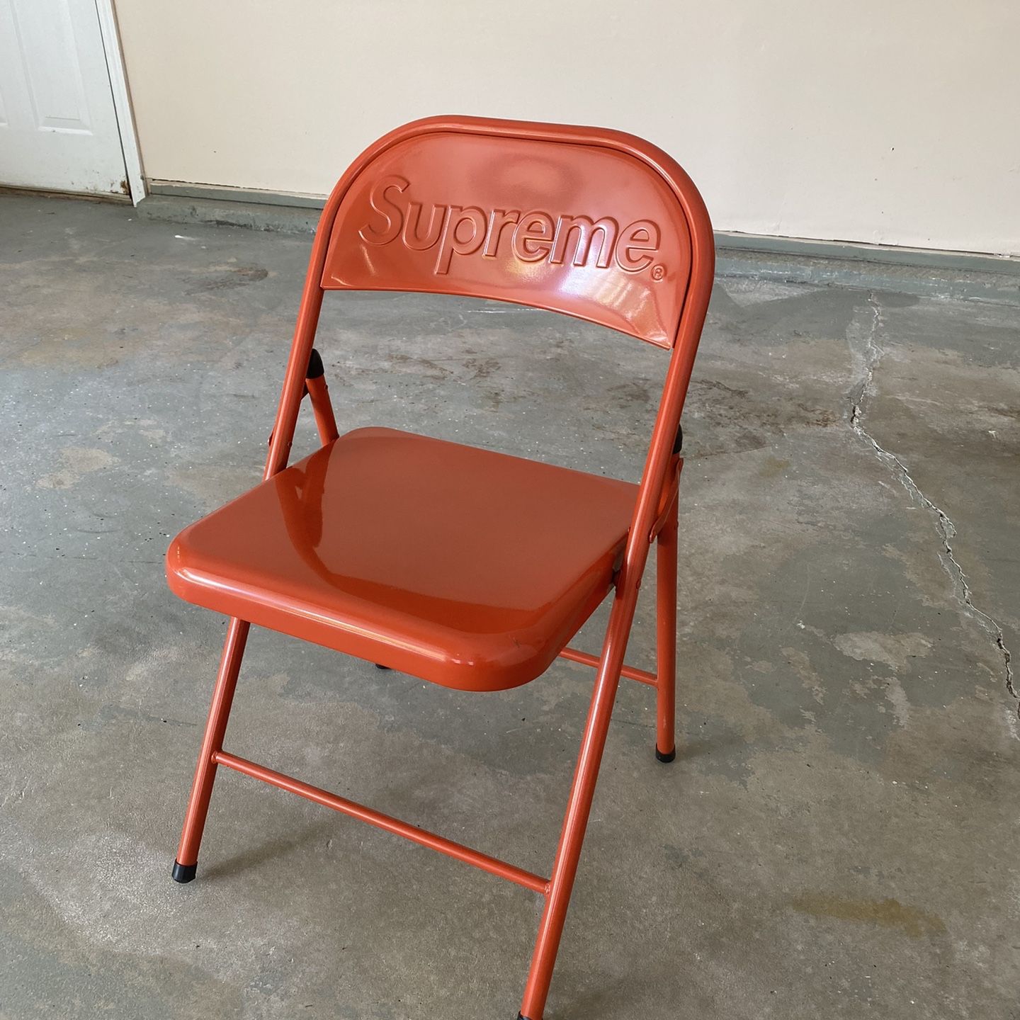 supreme metal folding chair red イス 椅子 - 折り畳みイス