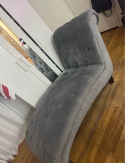 Velvet chaise lounge