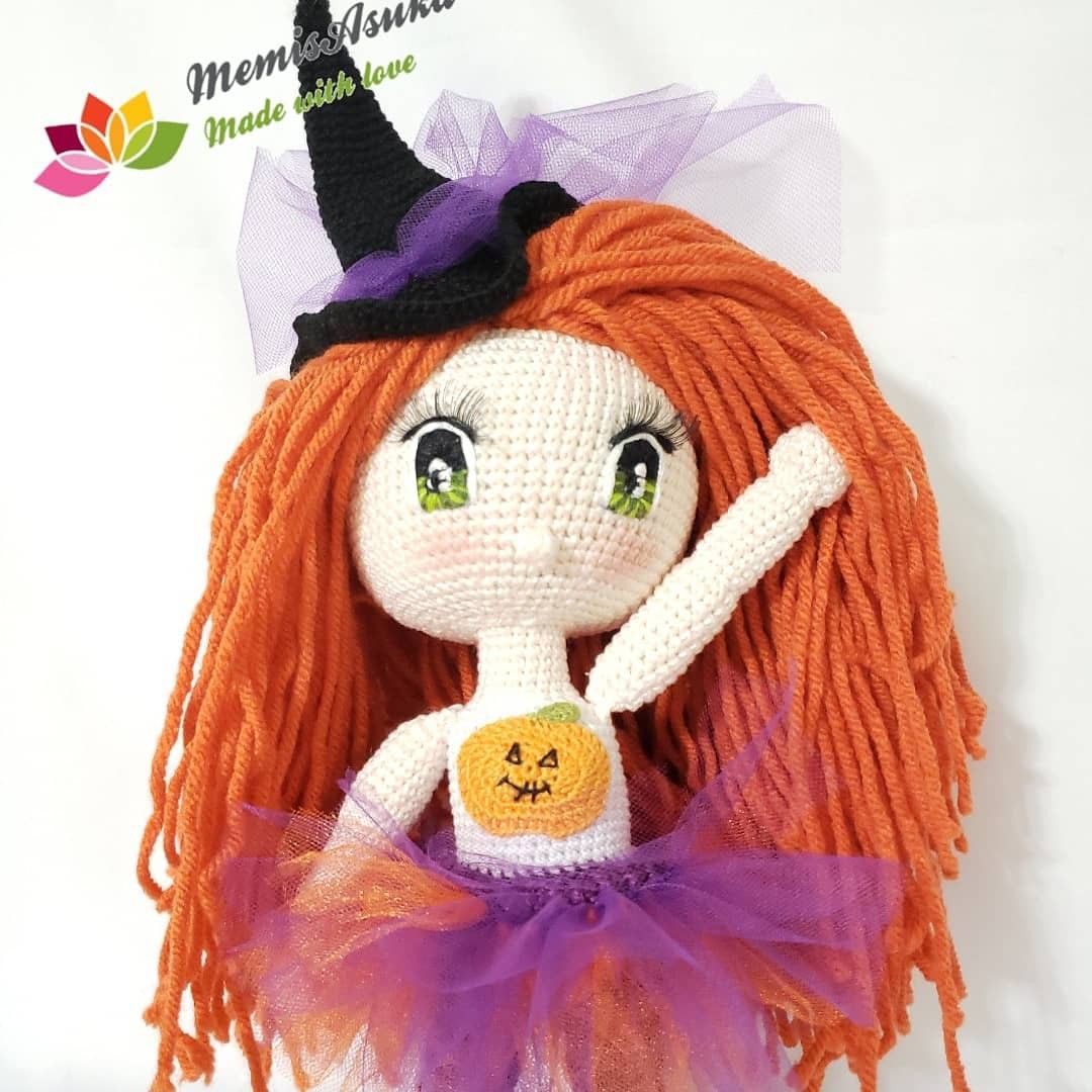 Amigurumi witch, crochet, handmade
