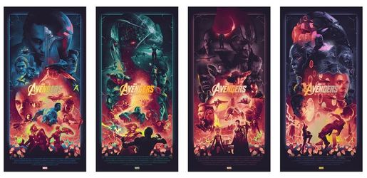 Marvel Avengers Infinity Saga Foil Variant Limited Edition (1 of 125) Art Print Set by John Guydo