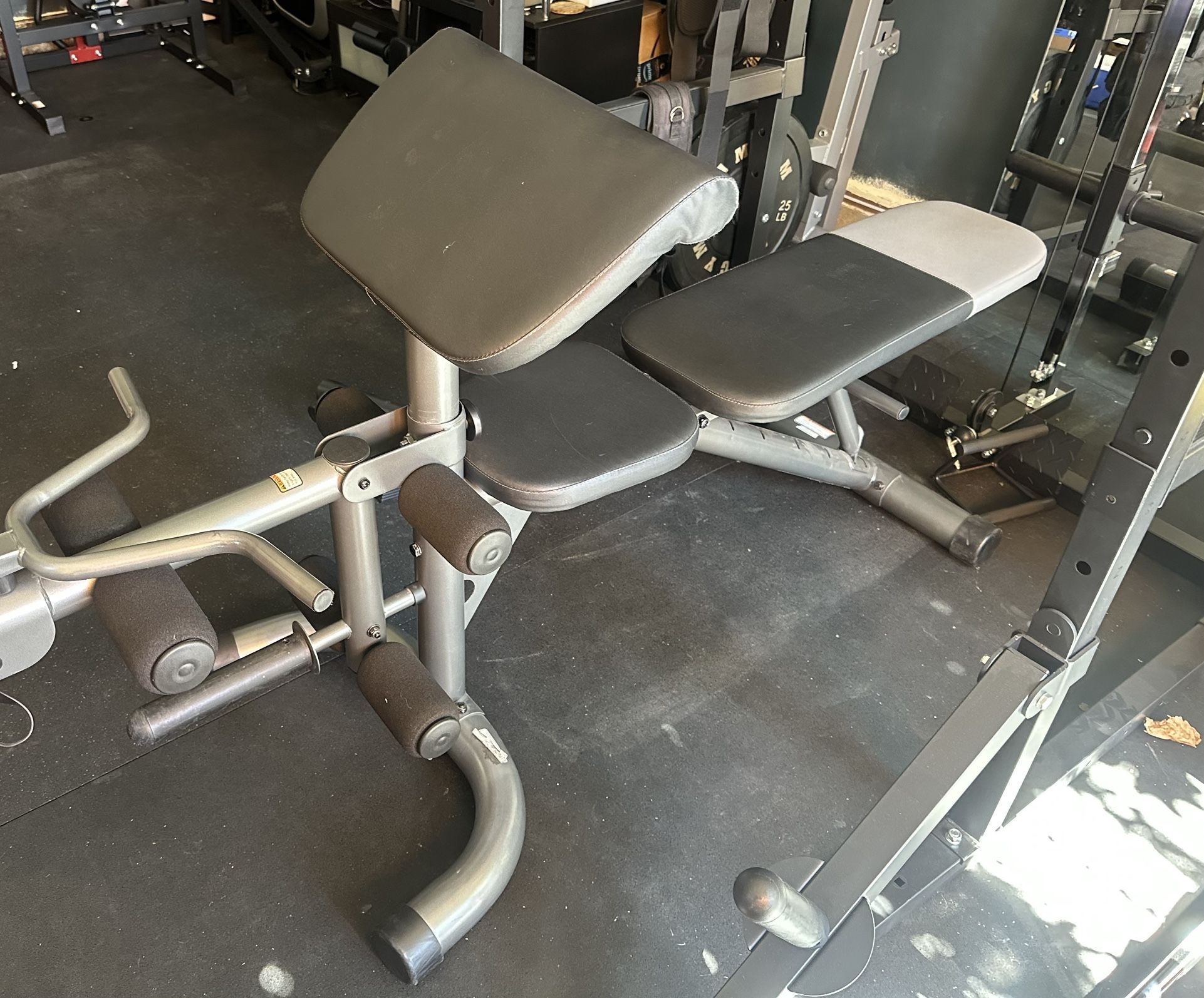Adjustable Weight Bench With Preacher, Curl And Leg Extension Read Ad For Entire Details For Sale Or Trade