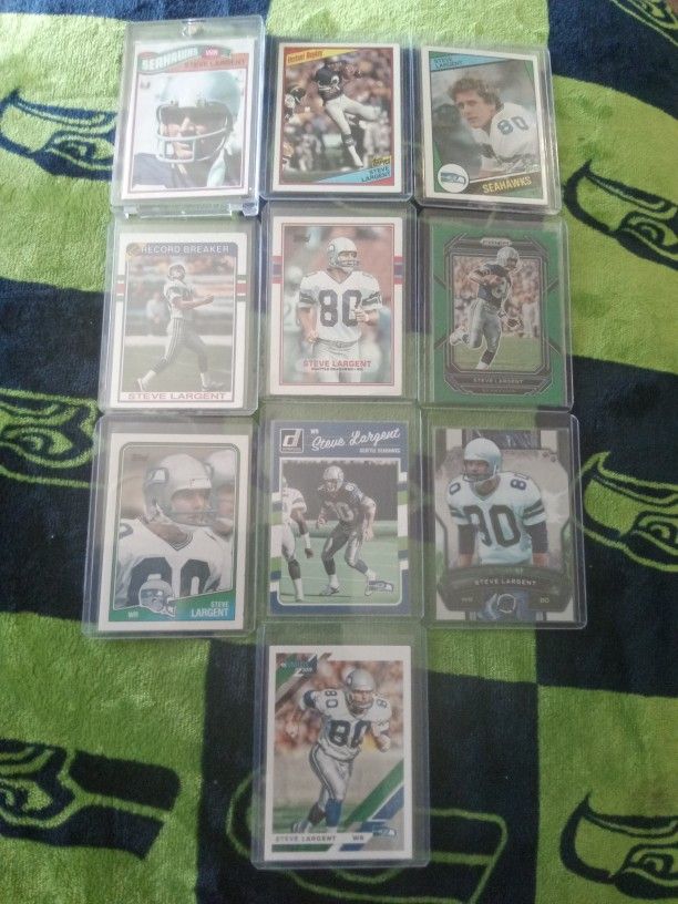 10 Card Steve Largent Lot Rc Included.
