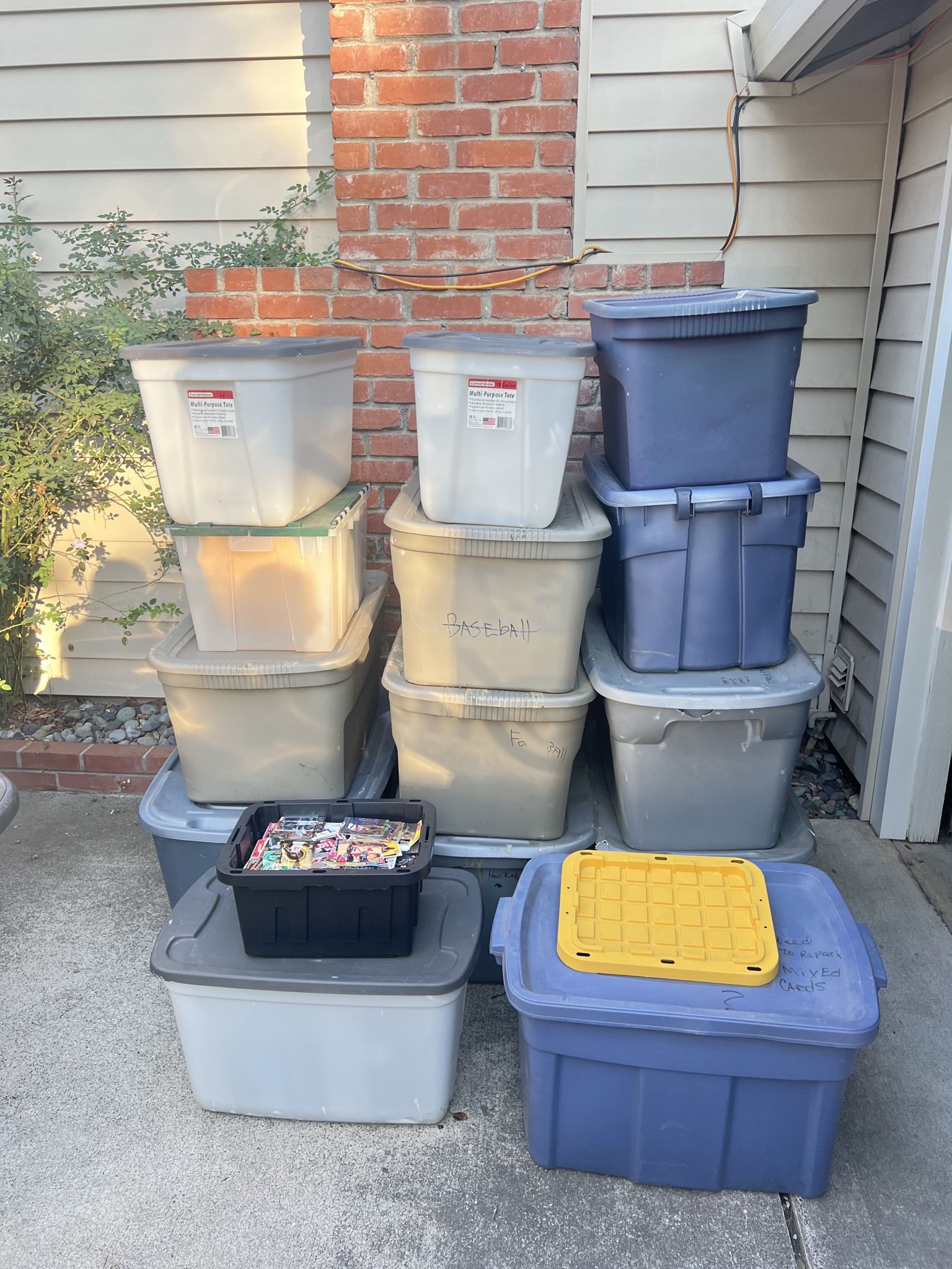14  Large bins of CARDS Sport Trading Vintage Collectibles