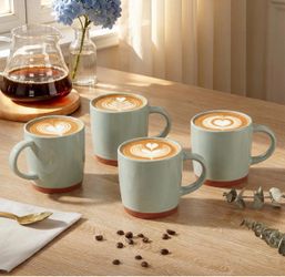 Set of 4 Ceramic Coffee Mugs