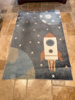 Boys room  space rocket carpet decor