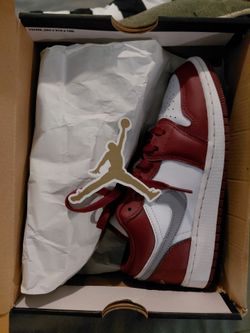 Air Jordan 1 Low Red White Grey Sneakers