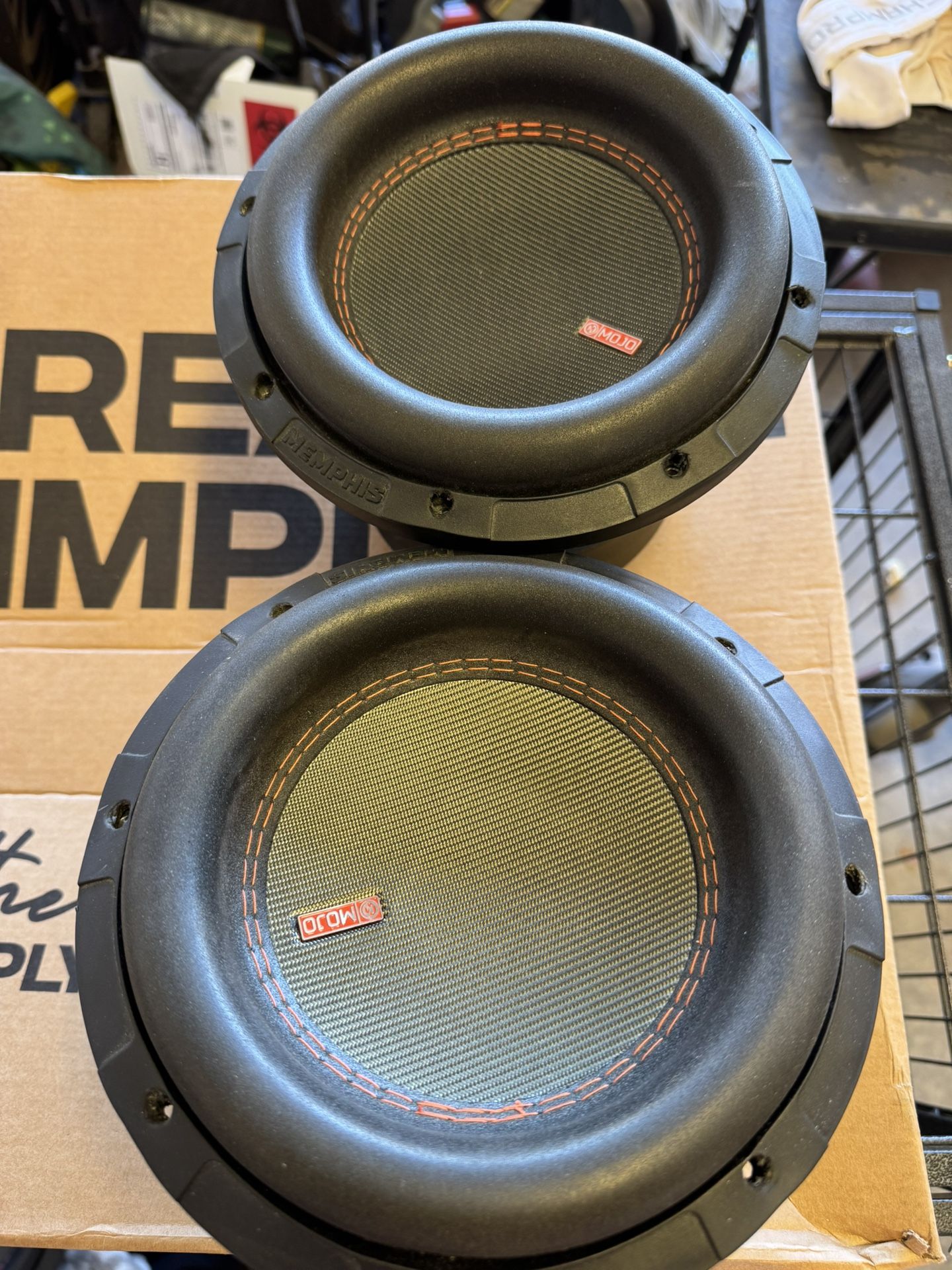 Memphis Audio mojo 8” Subwoofers W/Amp