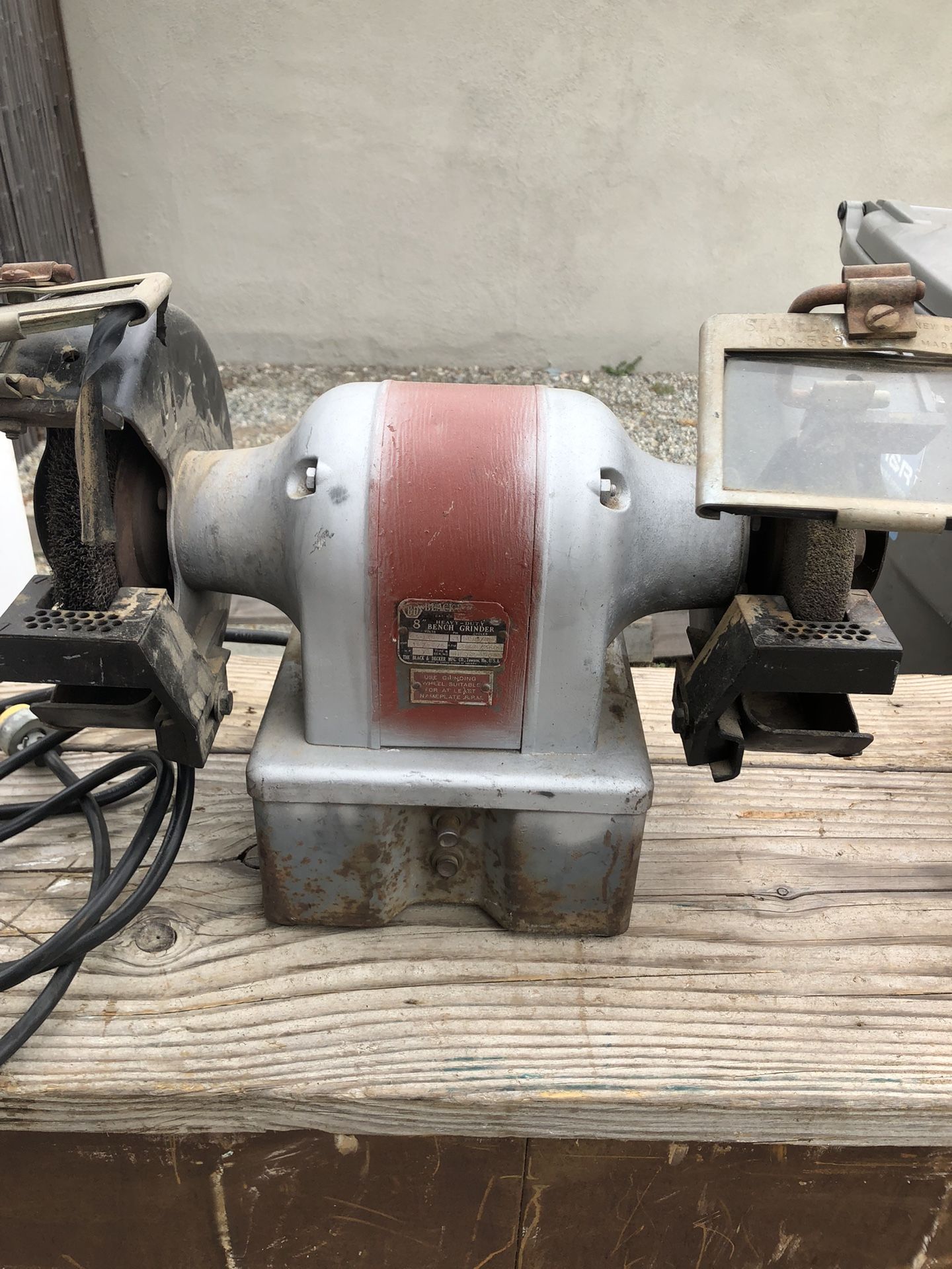 Vintage 1950’s Black And Decker 8 Inch Bench Grinder