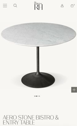 RH RESTORATION HARDWARE AERO STONE BISTRO & ENTRY TABLE DINING KITCHEN TABLE  EAT IN KITCHEN SIDE TABLE