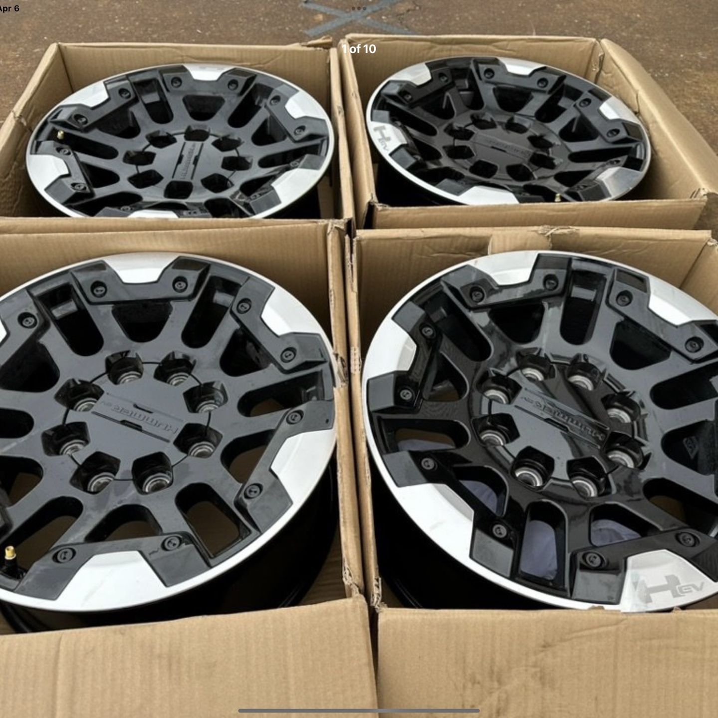 2023-2024 Hummer EV 18" FACTORY OEM BLACK WHEELS RIMS Set of 4 with Center Caps