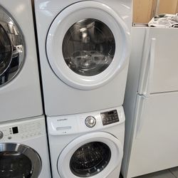 Samsung Front Load Washer And Stackable Gas Dryer Set 