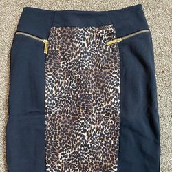 Michael Kors Leopard Pencil Skirt SZ 4