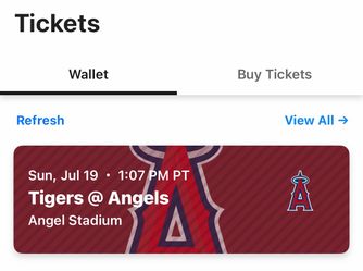 4 Dugout Suite Tickets for Angels and Tigers game and parking